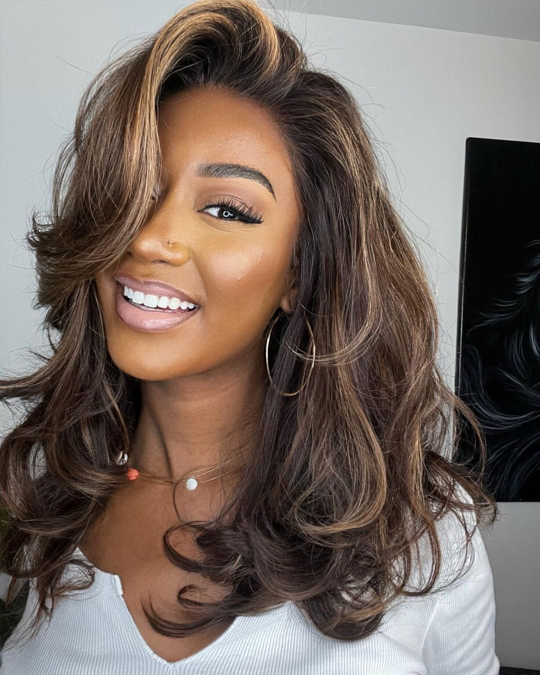 Perruque Synthétique Brune Longue Ondulée – 29 Pouces, Résistante à La Chaleur, Neuf Sans étiquettes