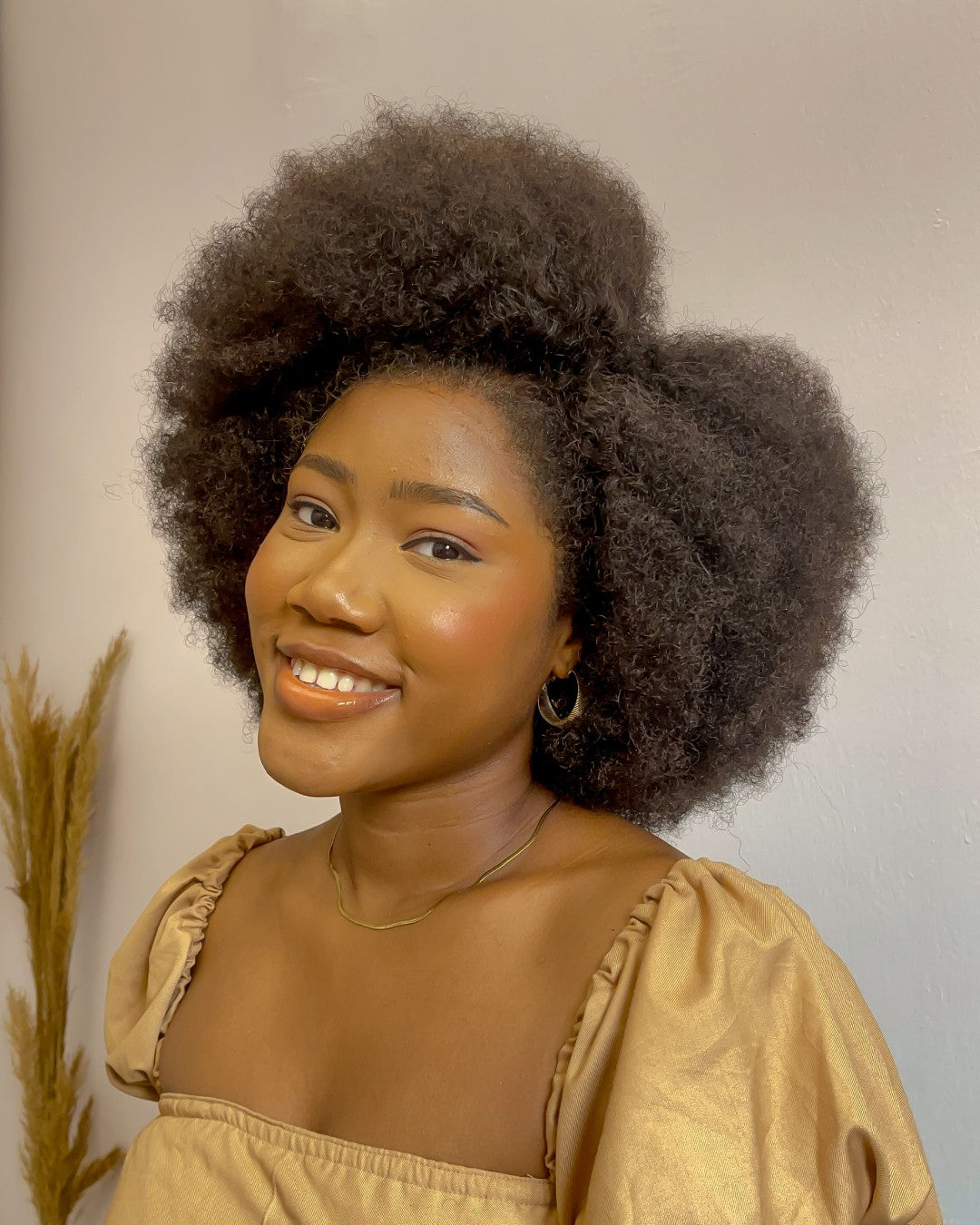 Perruque Bob Afro Kinky Bouclée Avec Bords Crépus