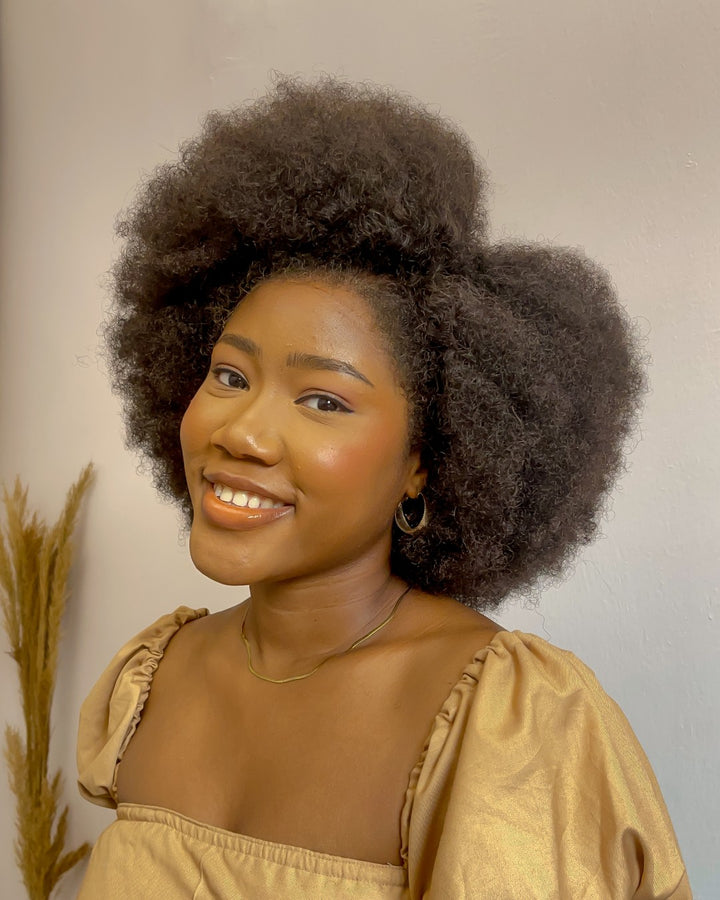 Perruque Bob Afro Kinky Bouclée Avec Bords Crépus