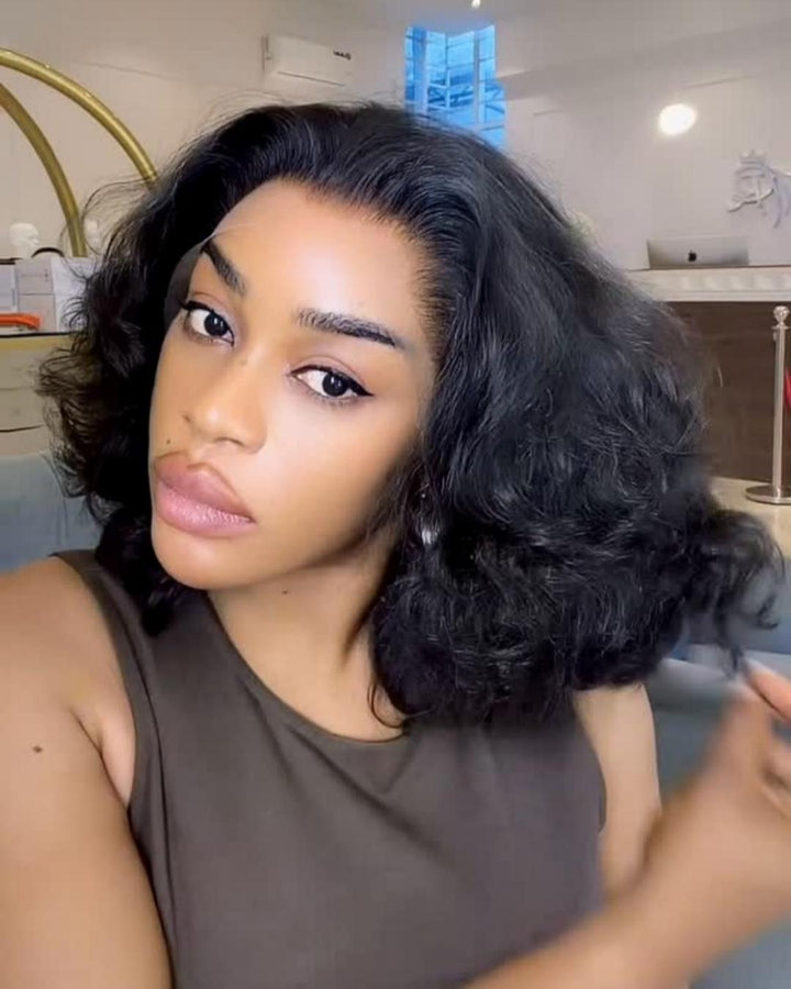 Perruque en dentelle 13x4 avec ondulations naturelles et superposées