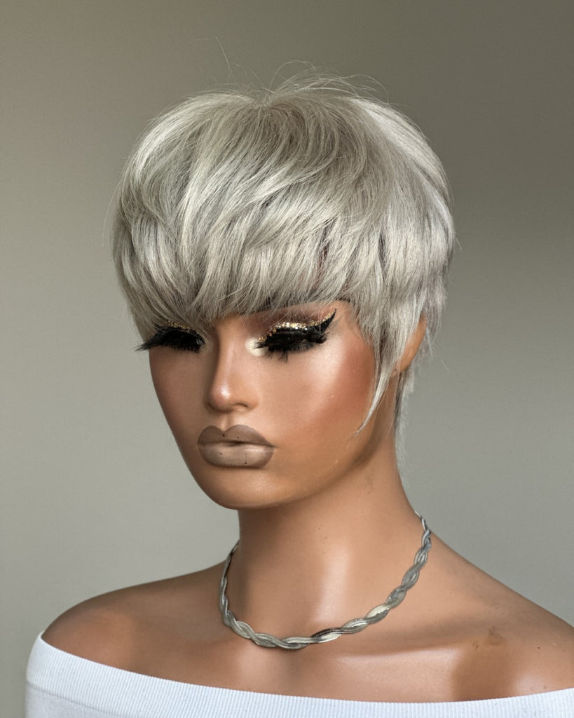 Perruque Courte Femme En Cheveux Humains Naturels - Blonde Lisse - Bonnet Moyen Inclus - Neuf Sans étiquettes