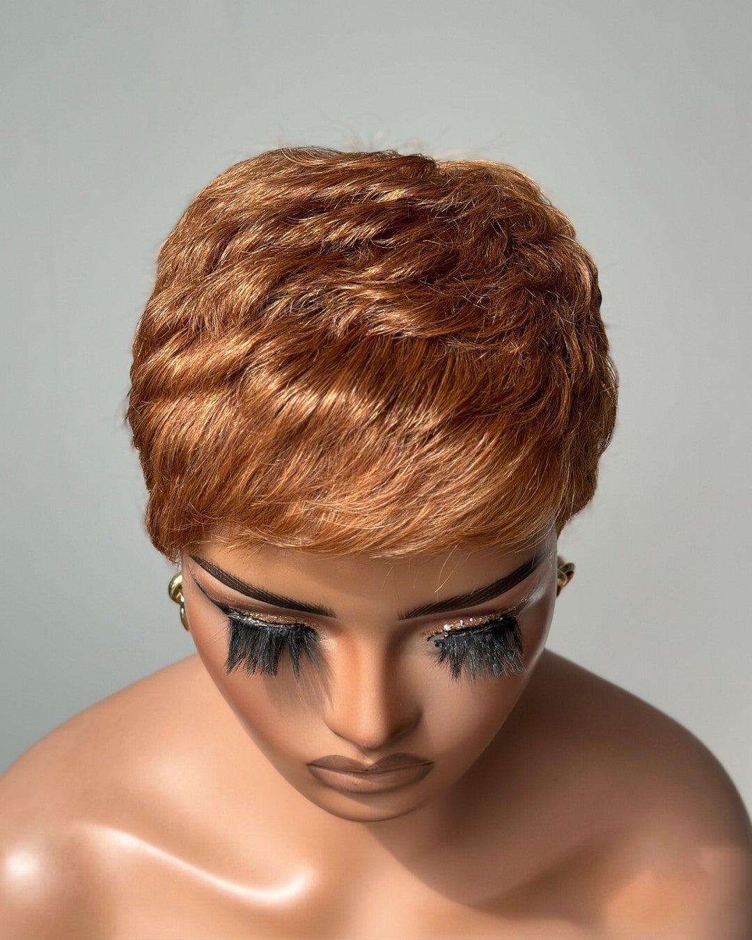 Perruque courte coupe pixie en dentelle intégrale 100% cheveux humains