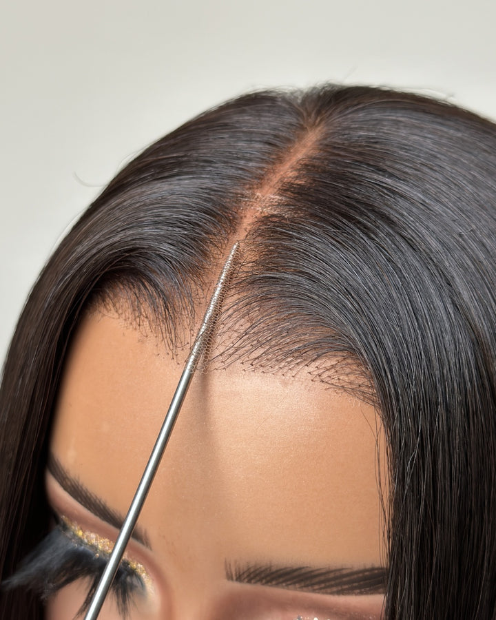 Perruque Bob en cheveux humains vierges avec bonnet ajustable et dentelle HD