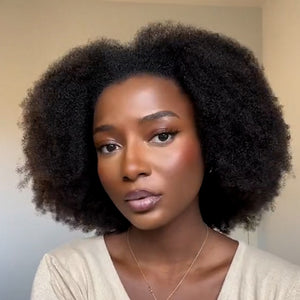 Afro demi perruque sans colle