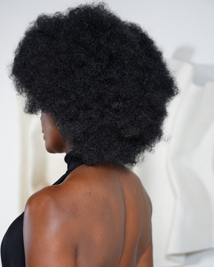 Perruque frontale en dentelle 13x4 afro crépue bouclée