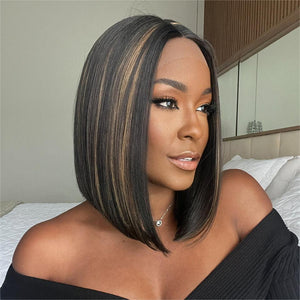 Perruque Lace Front Wig 13x4 à reflets blonds